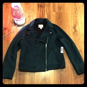 Teal green Moto jacket Medium